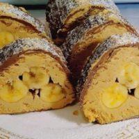 Десерт из творога с бананами